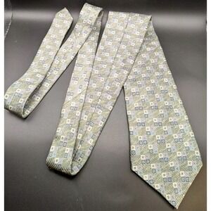 Men's tie 58" Shimmer Pale Green Metropolitan By Lord & Taylor 100% Silk By Hand